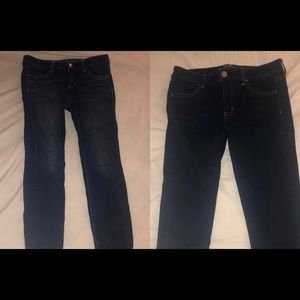 Two pairs of American eagle jeans